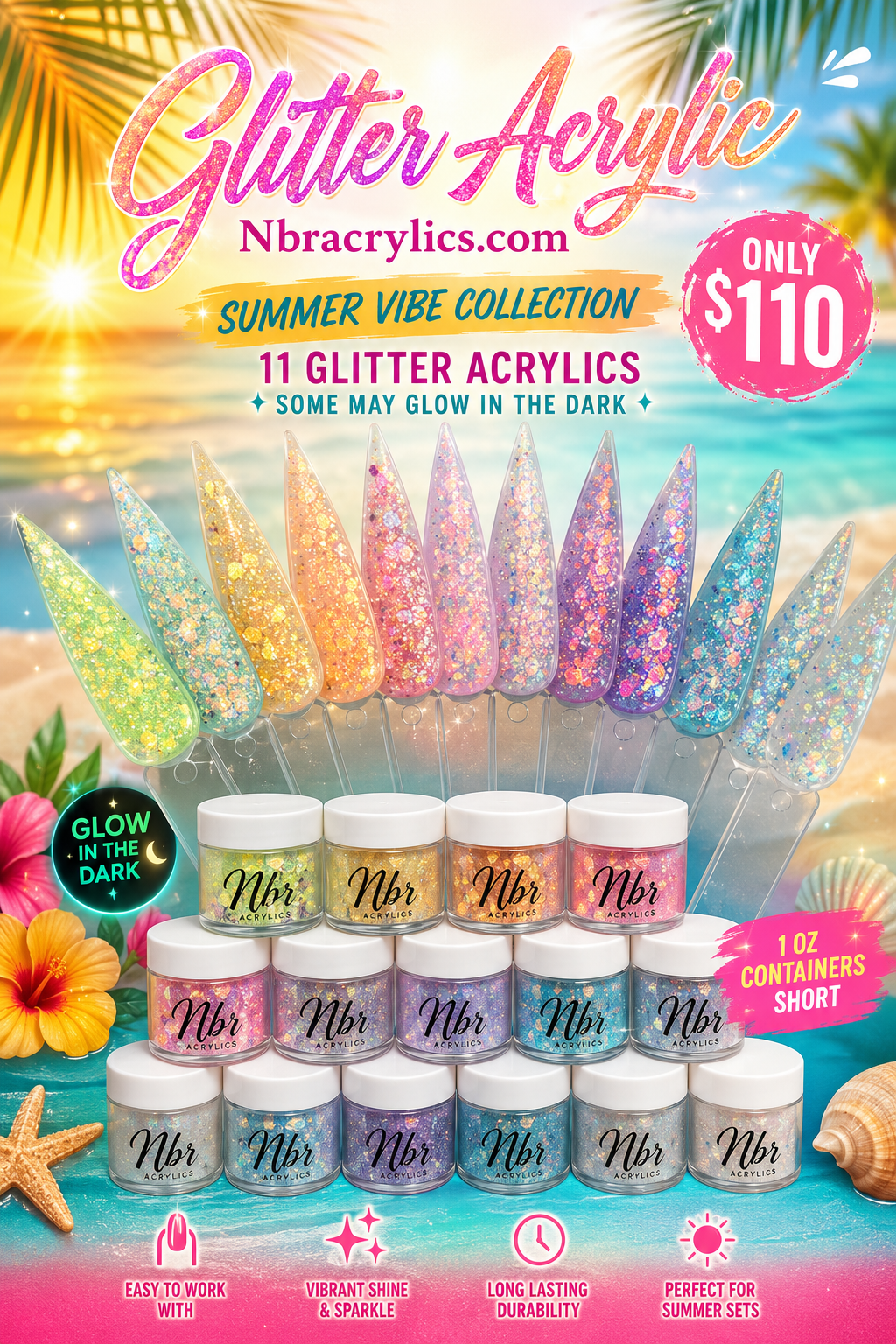Summer vibe glitters